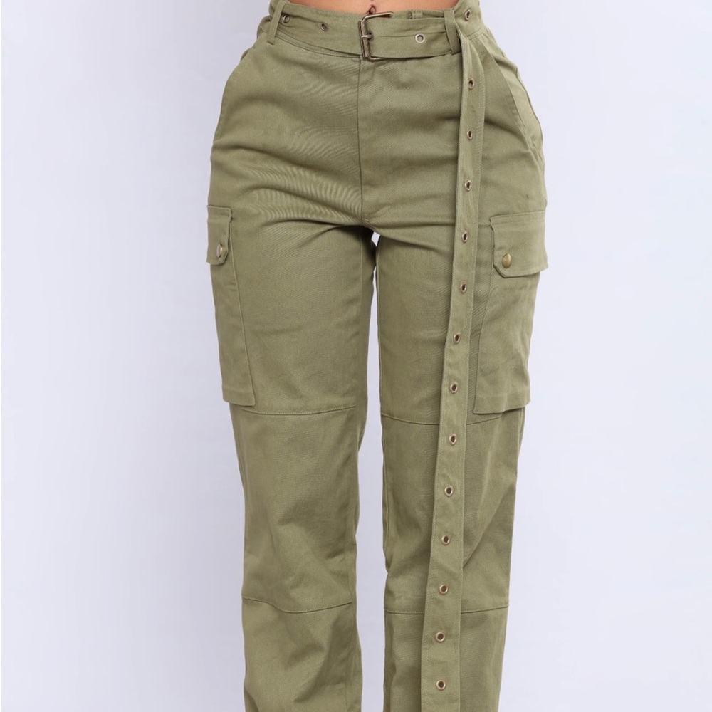 Cargo Chic Pants - Sz XL (Olive)